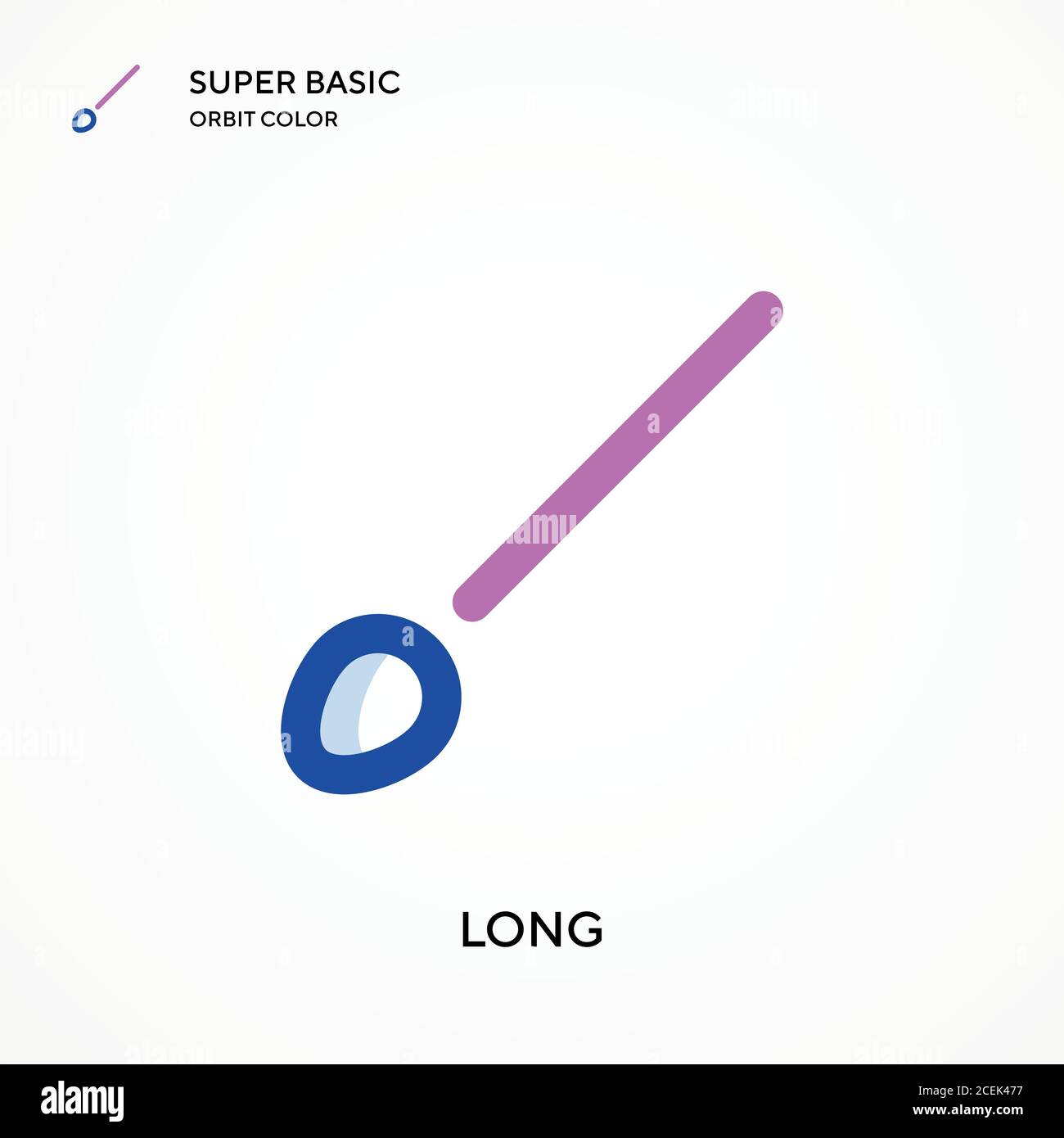 Long super basic orbit color vector icon. Illustration symbol design ...
