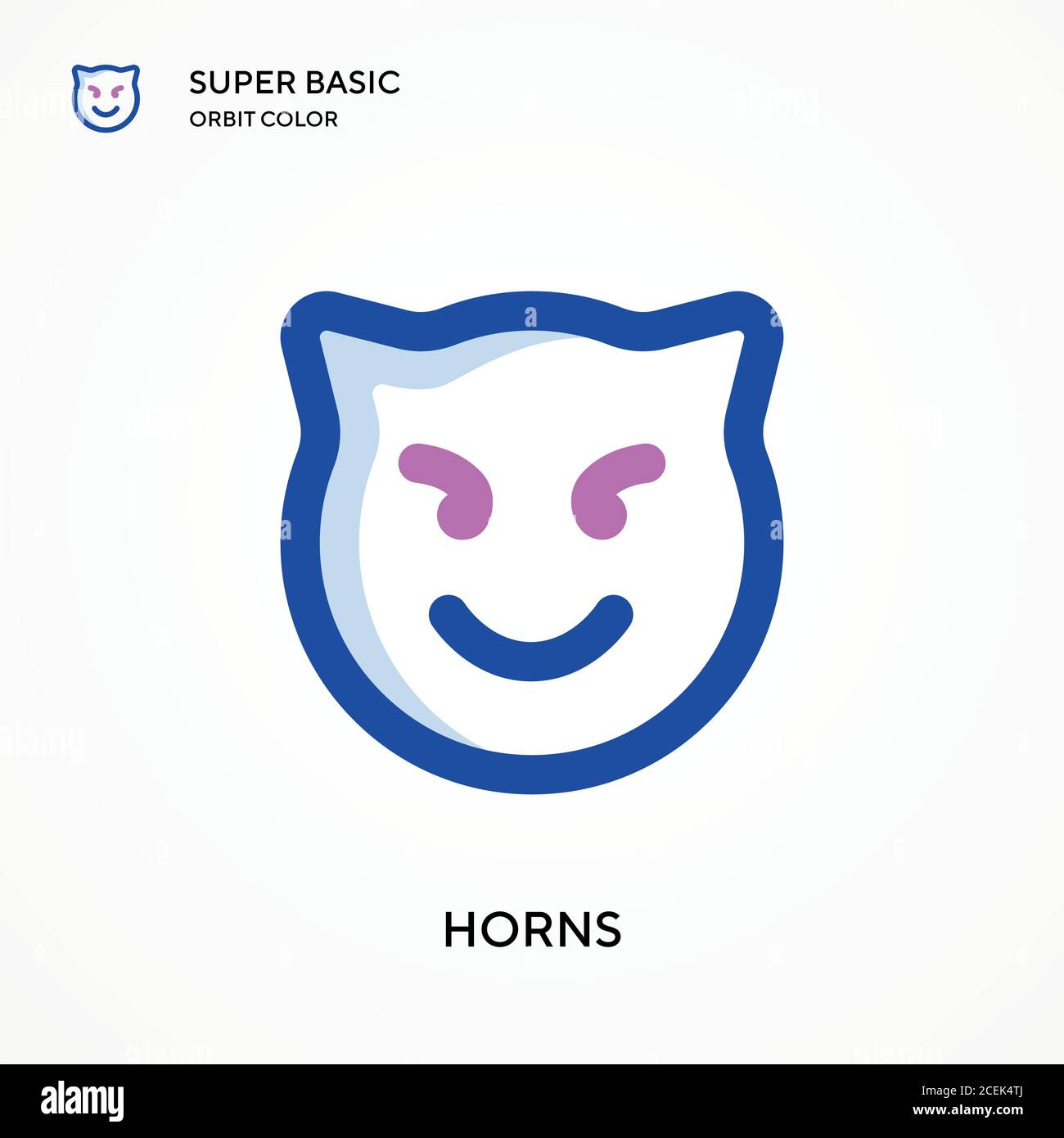 Horns super basic orbit color vector icon. Illustration symbol design template for web mobile UI element. Perfect color modern pictogram on editable s Stock Vector