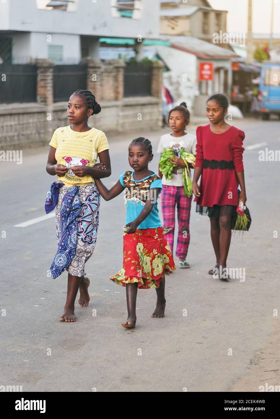 Ranohira Madagascar April 29 2019 Group Of Four Unknown Young 