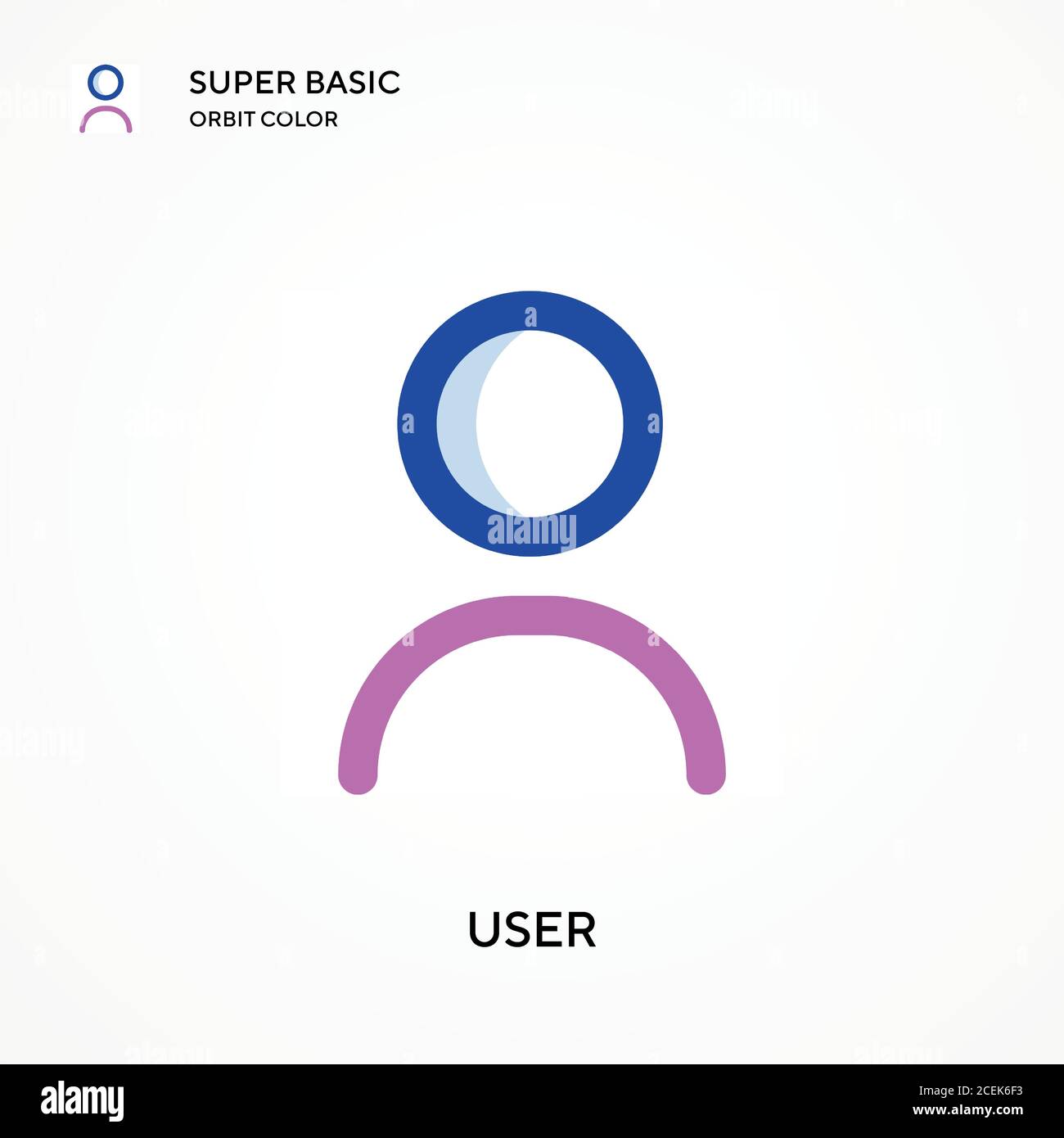 User super basic orbit color vector icon. Illustration symbol design ...