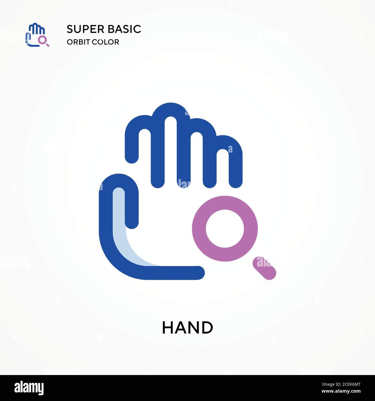 Hand super basic orbit color vector icon. Illustration symbol design ...