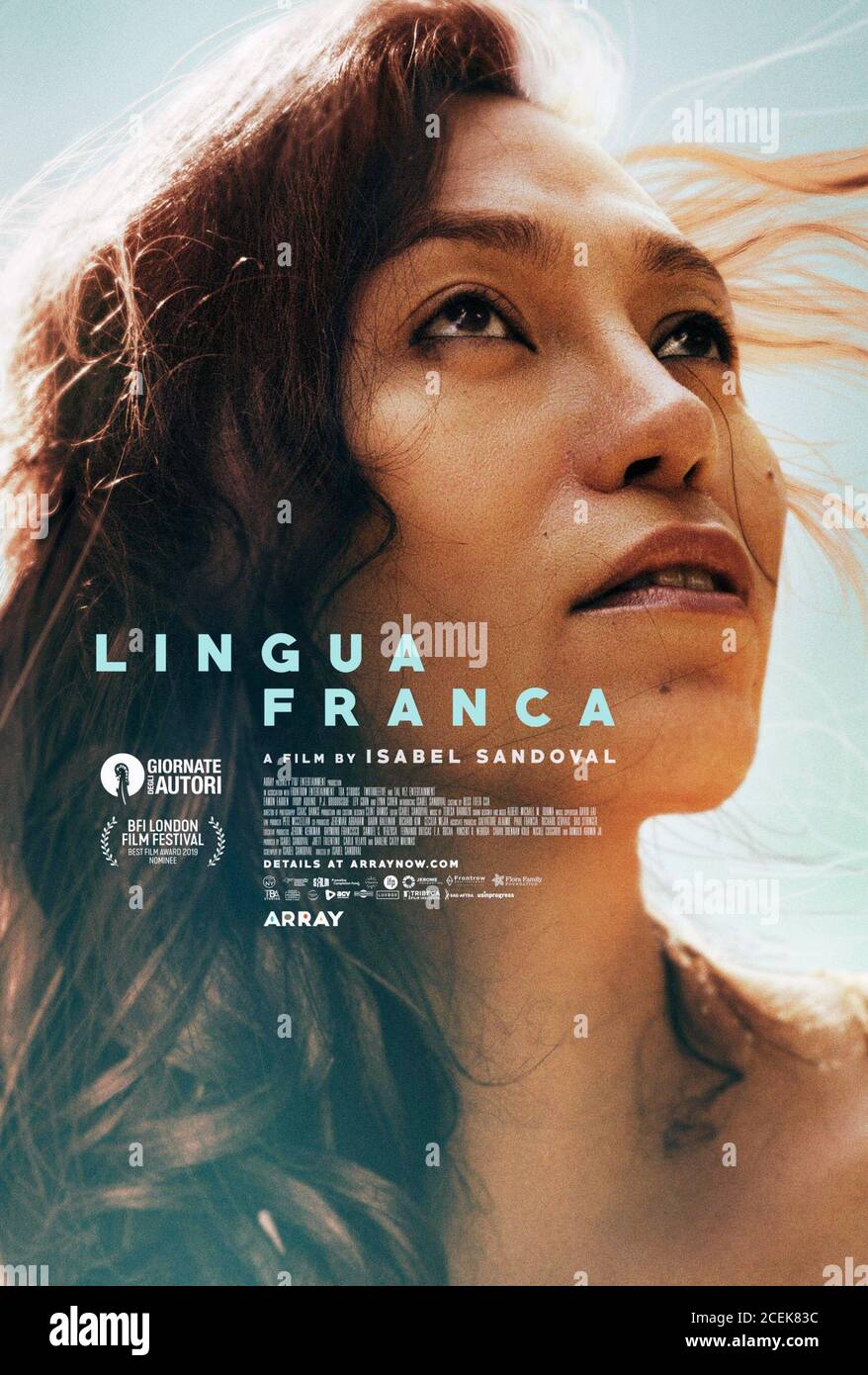 LINGUA FRANCA, US poster, Isabel Sandoval, 2019. © Array Releasing / Courtesy Everett Collection Stock Photo