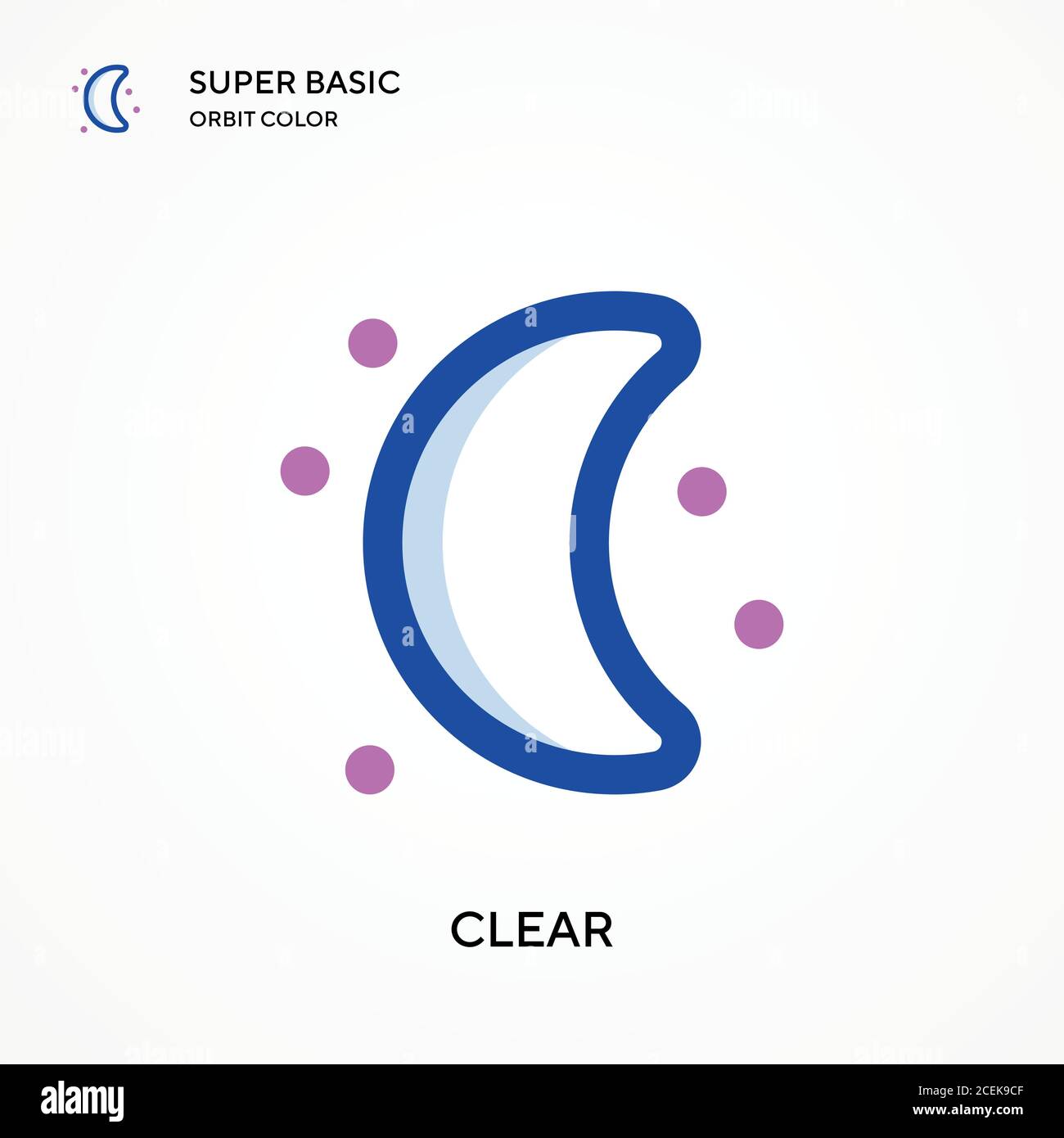 Clear super basic orbit color vector icon. Illustration symbol design ...