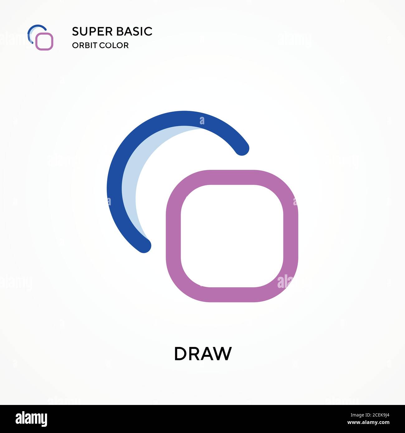 Draw super basic orbit color vector icon. Illustration symbol design ...
