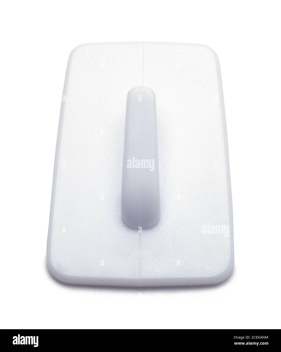 Front View of a Plastic Wall Hook Isolated on White. Stock Photo