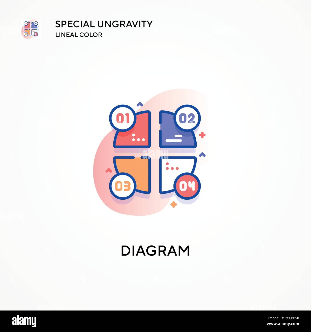 Diagram special ungravity lineal color icon. Modern vector illustration ...