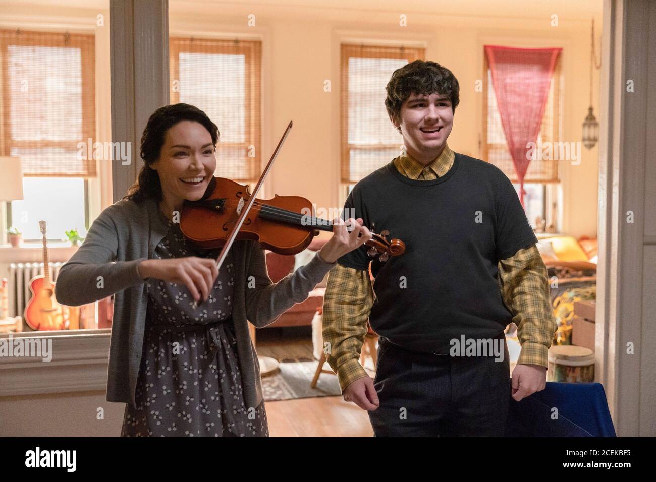 LITTLE VOICE, from left: Katrina Lenk, Kevin Valdez, Sing What I Can't Say, (Season 1, ep. 109, aired Aug. 21, 2020). photo: ©Apple TV+ / Courtesy Everett Collection Stock Photo