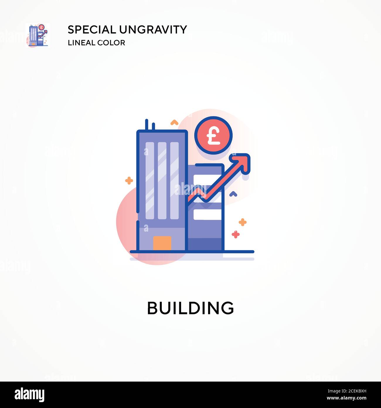Building special ungravity lineal color icon. Modern vector ...