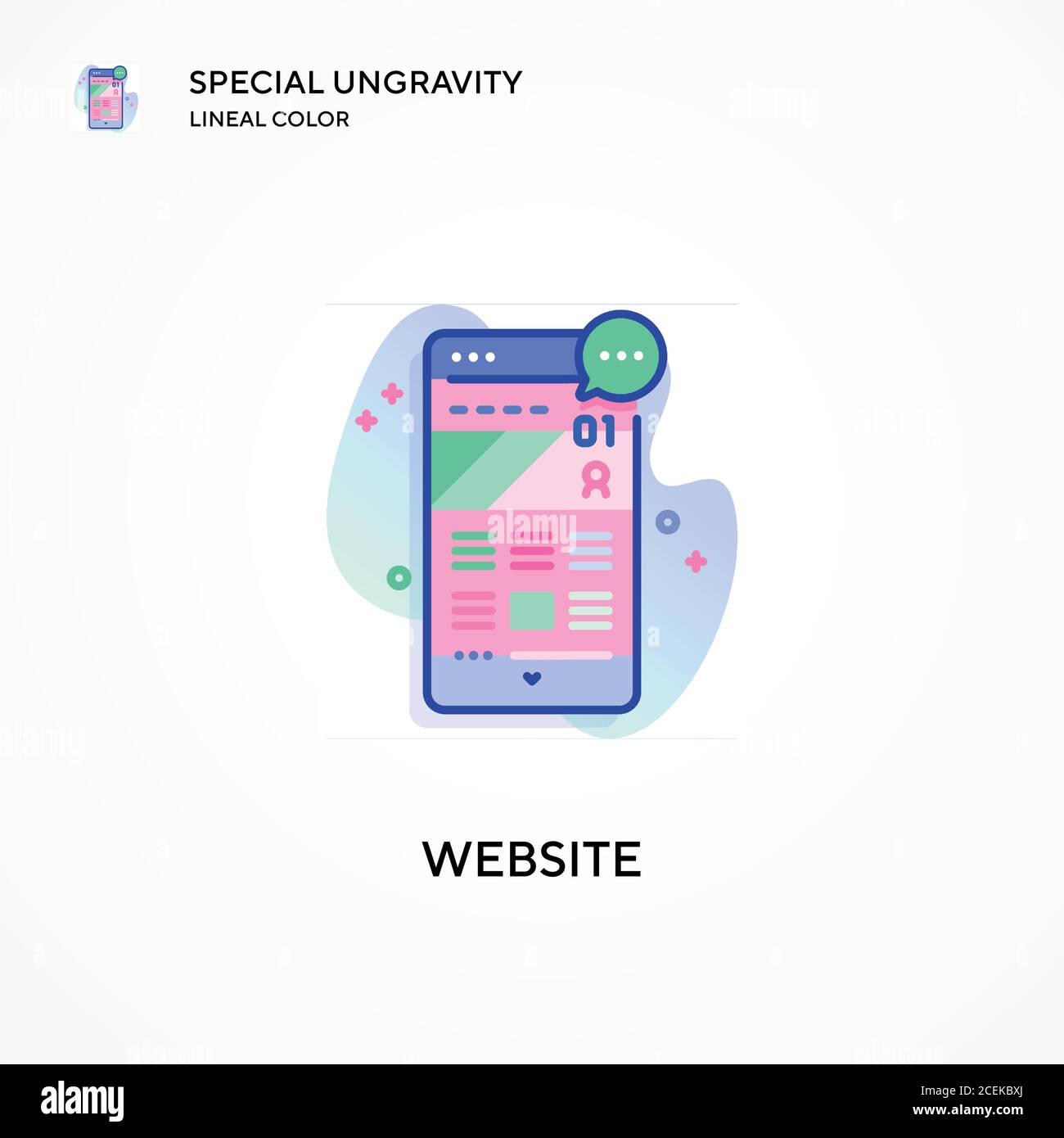 Website special ungravity lineal color icon. Modern vector illustration ...