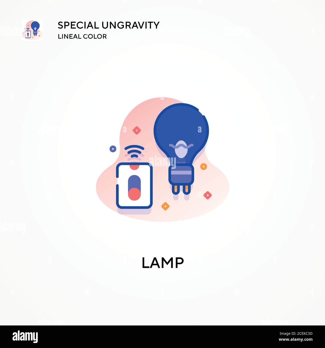Lamp special ungravity lineal color icon. Modern vector illustration ...