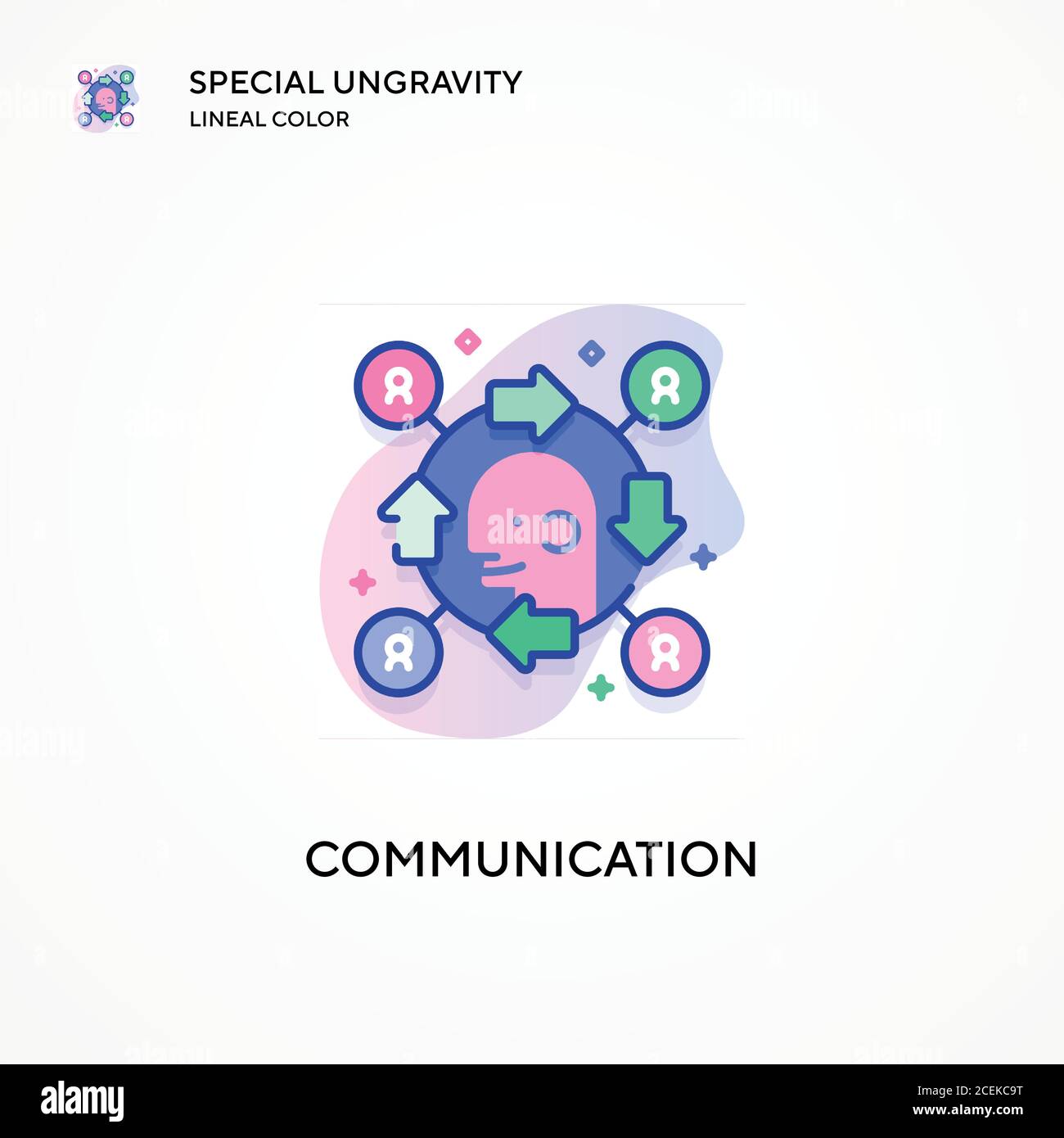 Communication special ungravity lineal color icon. Modern vector ...