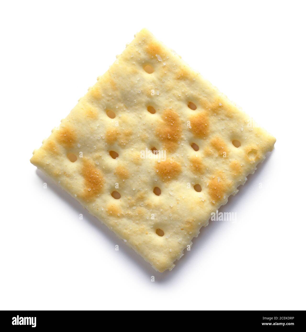 Single Saltine Cracker Top View Isolated on White Stock Photo Alamy
