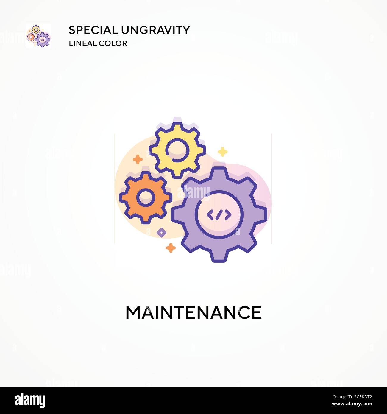 Maintenance special ungravity lineal color icon. Modern vector ...