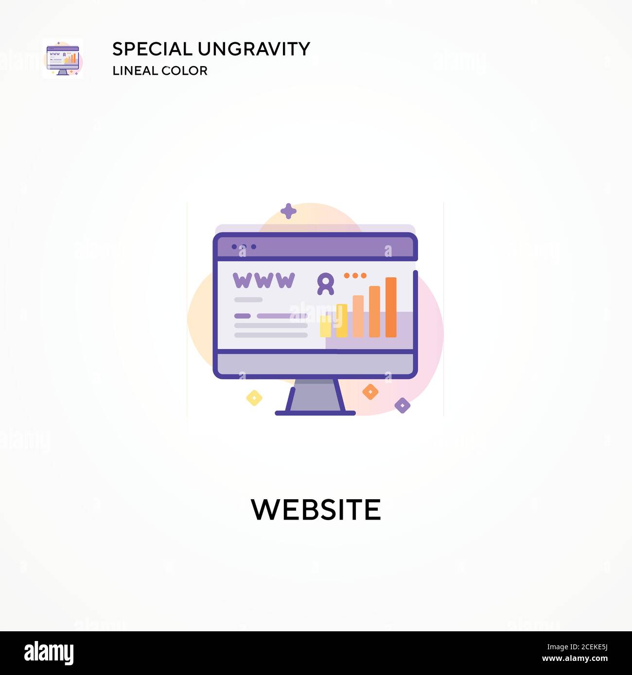 Website special ungravity lineal color icon. Modern vector illustration ...