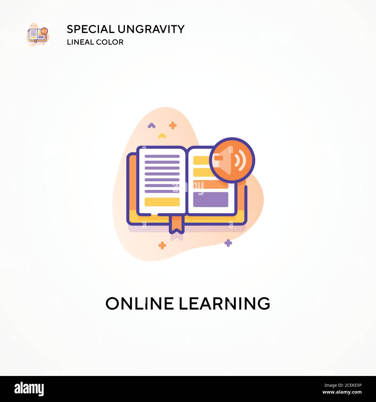 Online learning special ungravity lineal color icon. Modern vector ...