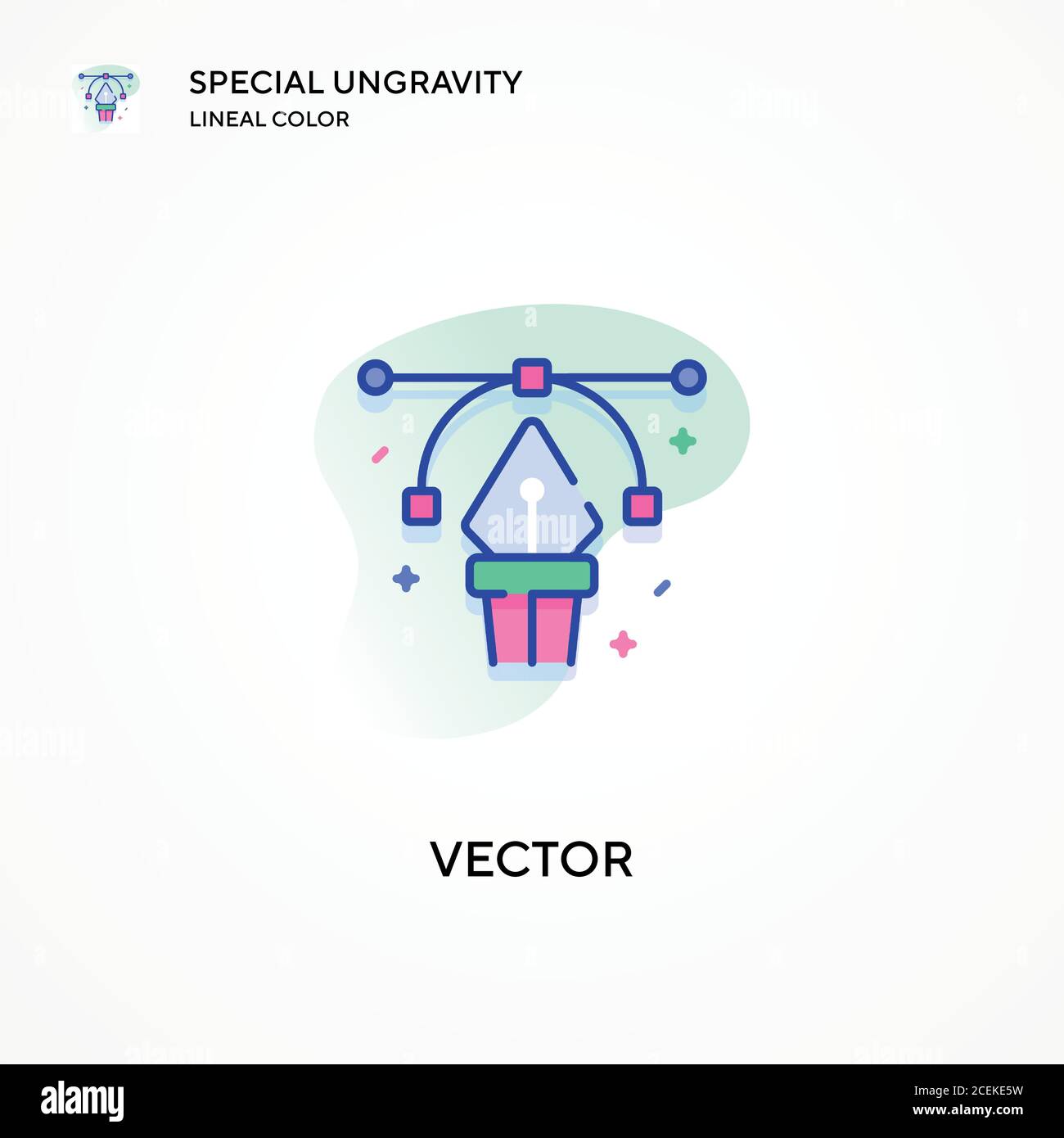 Vector special ungravity lineal color icon. Modern vector illustration ...
