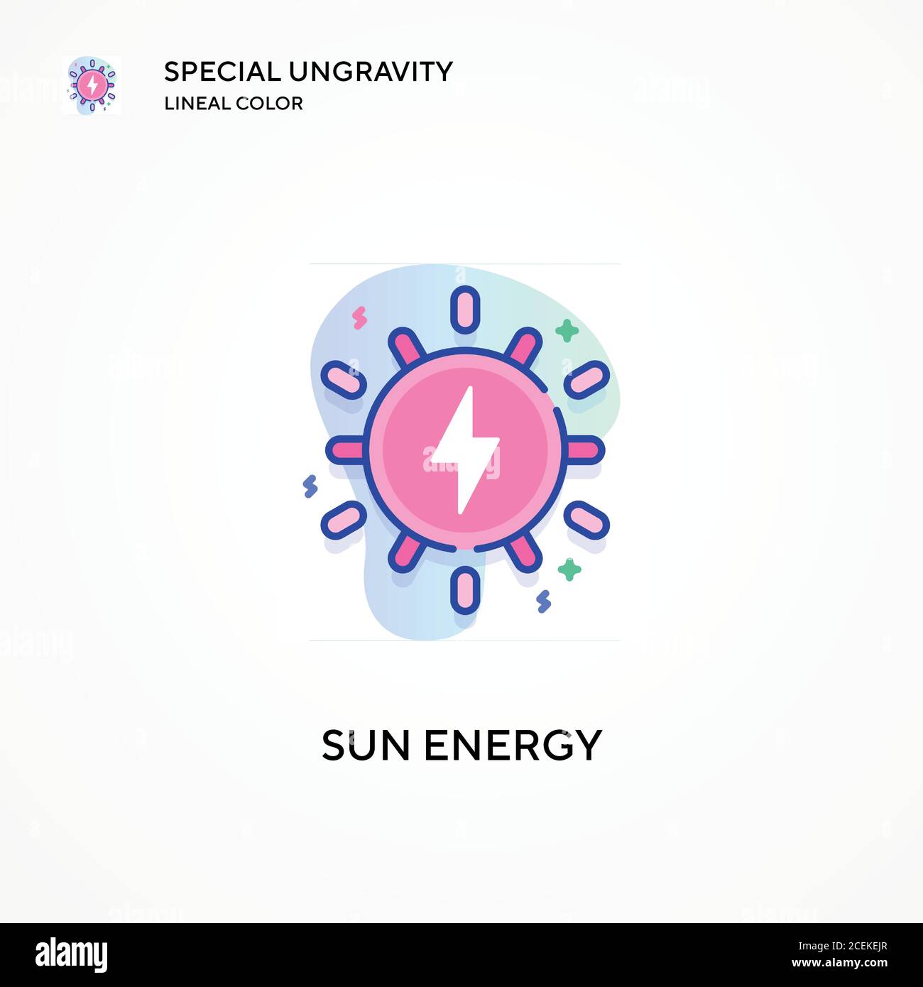 Sun energy special ungravity lineal color icon. Modern vector ...