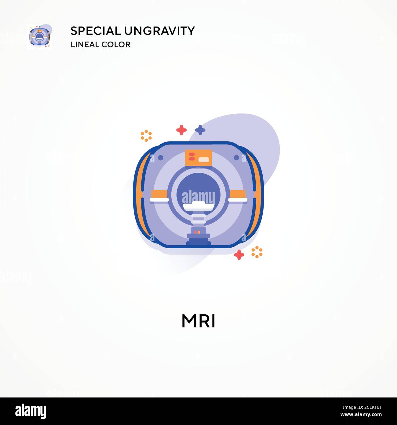 Mri special ungravity lineal color icon. Modern vector illustration concepts. Easy to edit and customize. Stock Vector