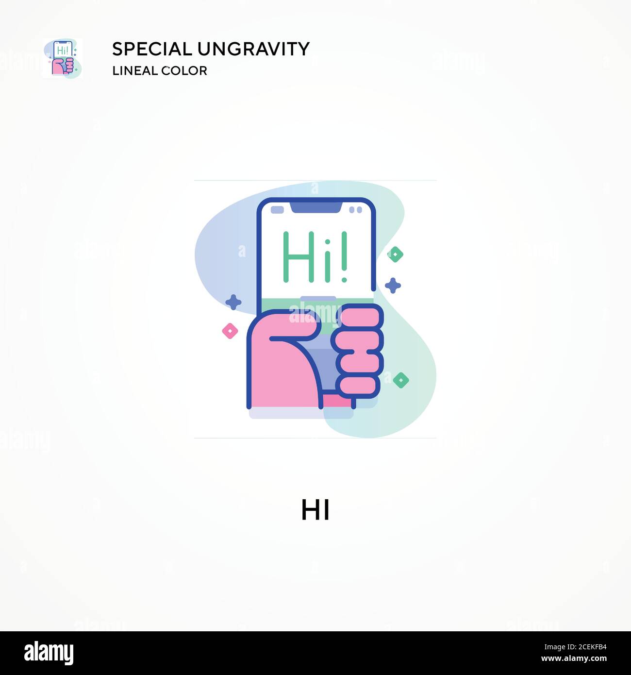 Hi special ungravity lineal color icon. Modern vector illustration ...