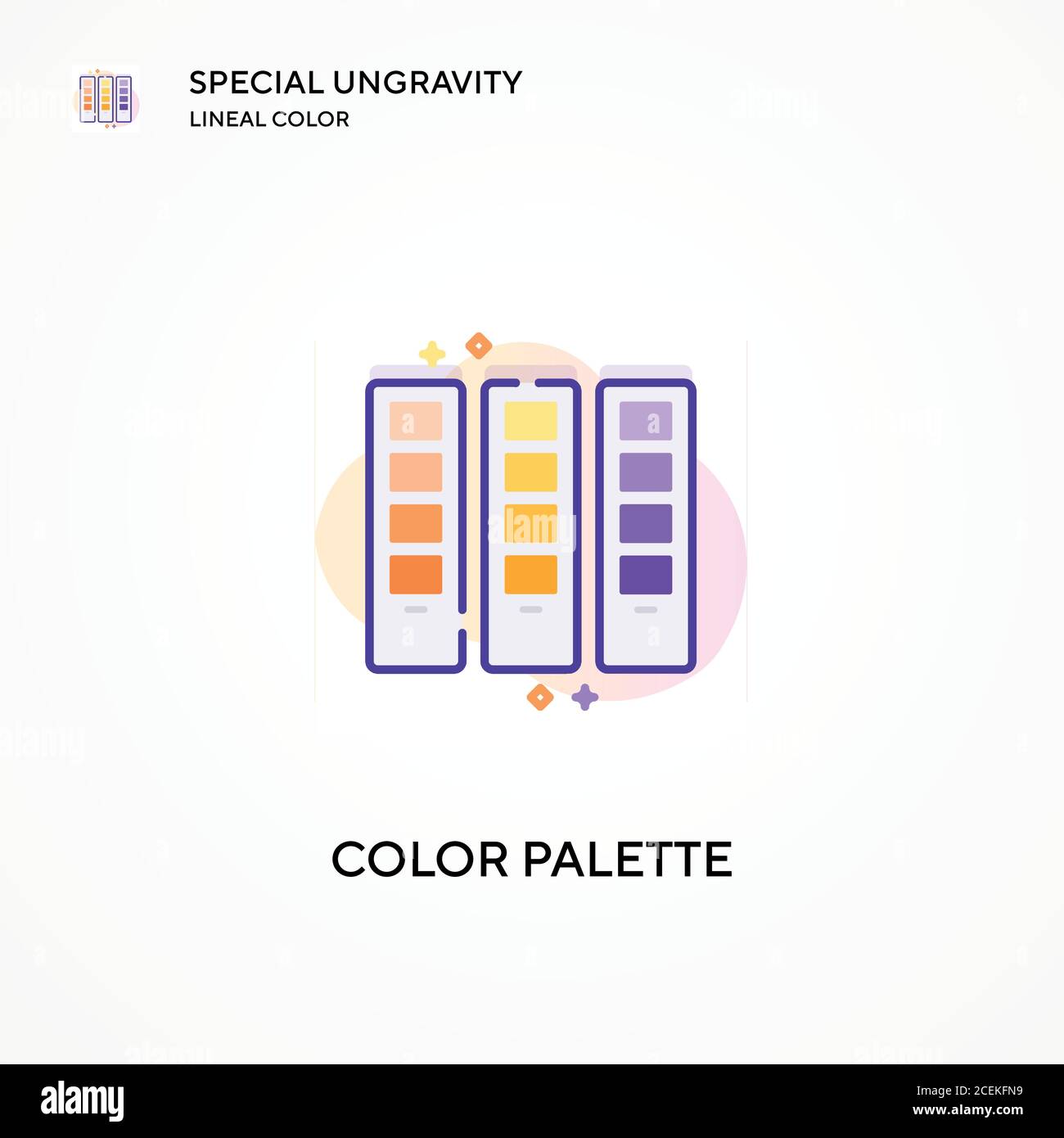 Color palette special ungravity lineal color icon. Modern vector ...