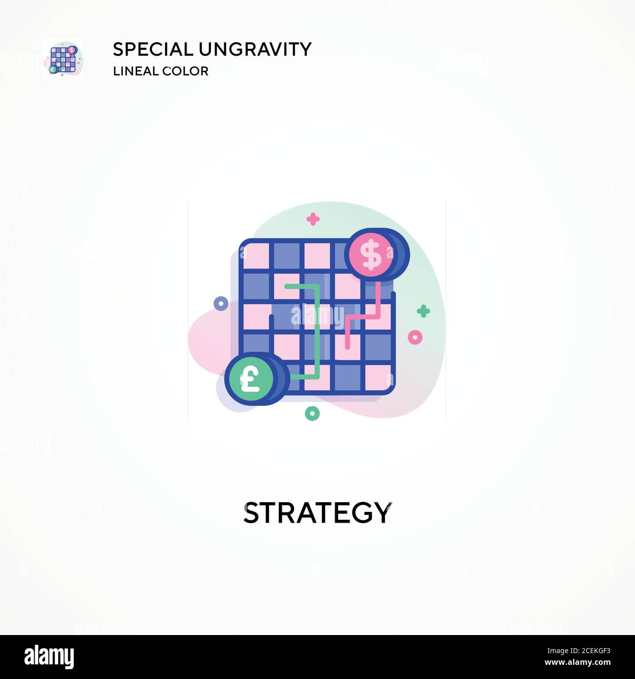 Strategy special ungravity lineal color icon. Modern vector ...