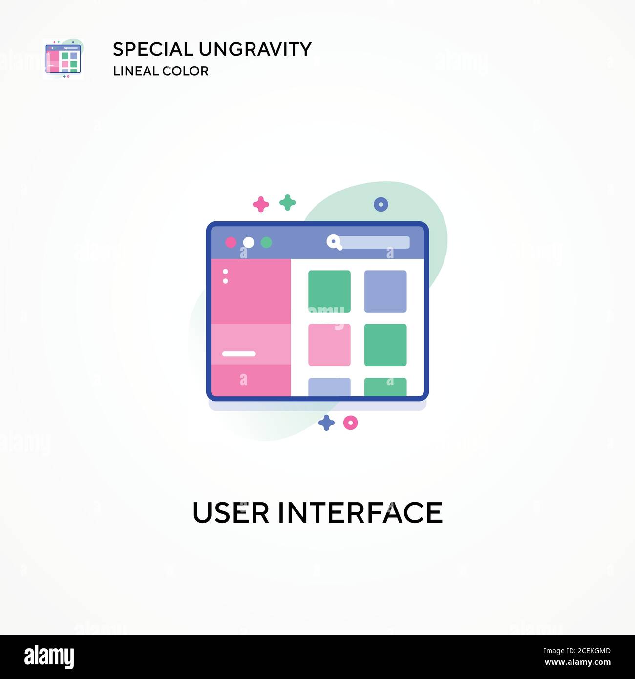 User interface special ungravity lineal color icon. Modern vector ...
