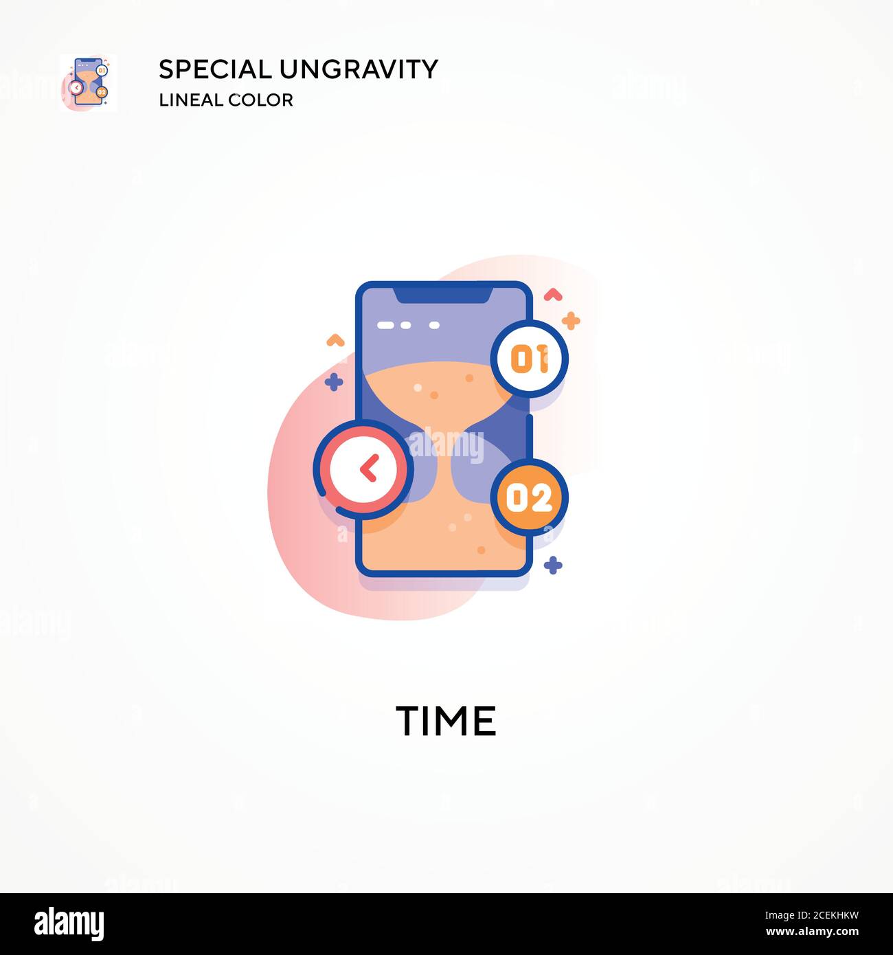 Time special ungravity lineal color icon. Modern vector illustration ...