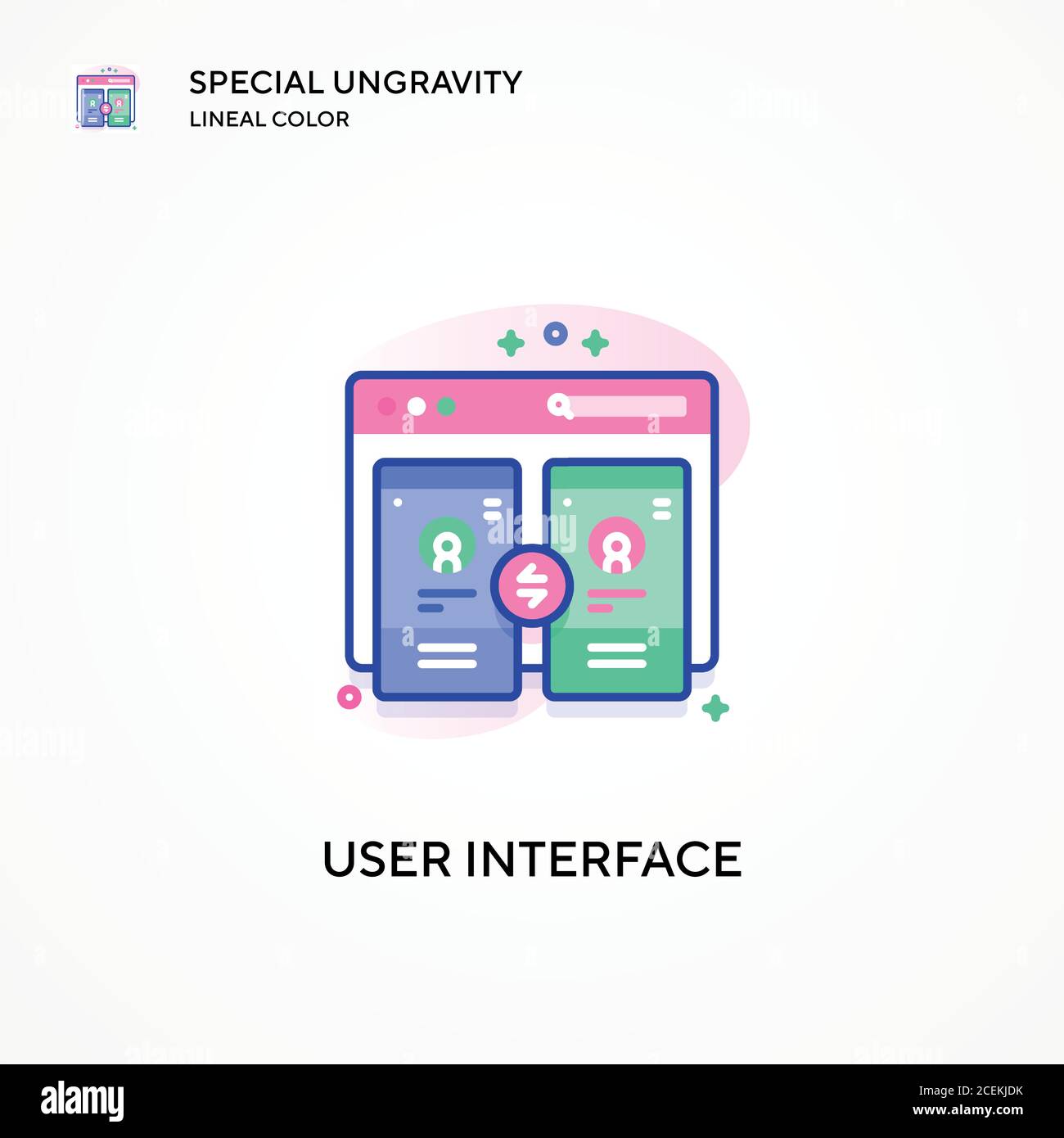 User interface special ungravity lineal color icon. Modern vector ...