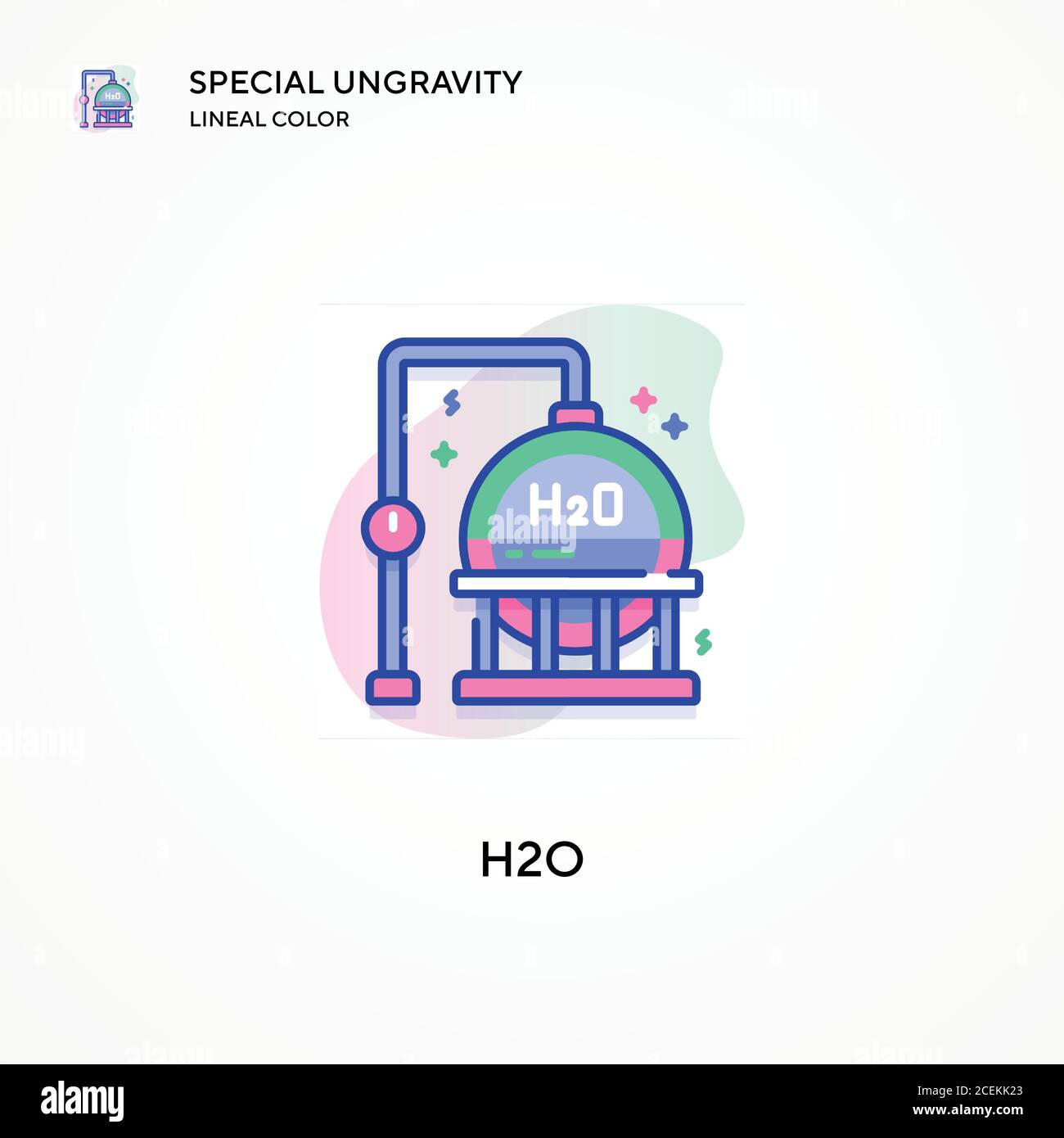 H2o special ungravity lineal color icon. Modern vector illustration concepts. Easy to edit and customize. Stock Vector