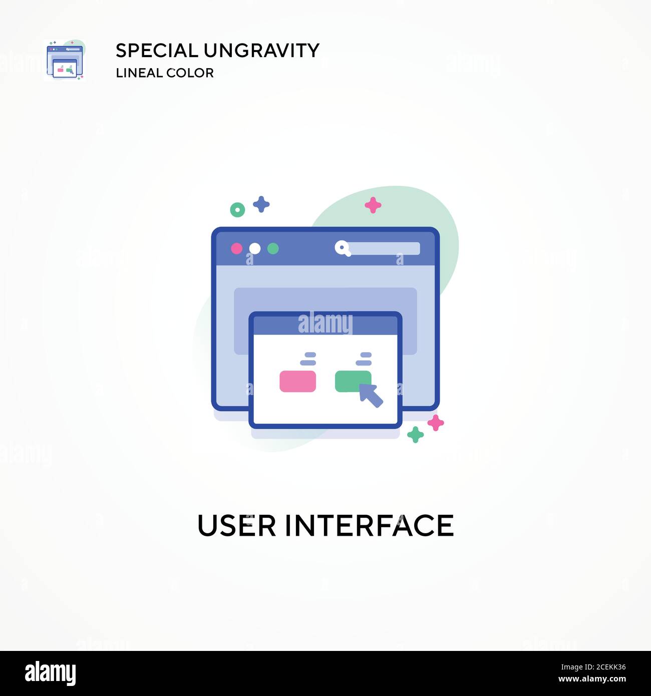 User interface special ungravity lineal color icon. Modern vector ...