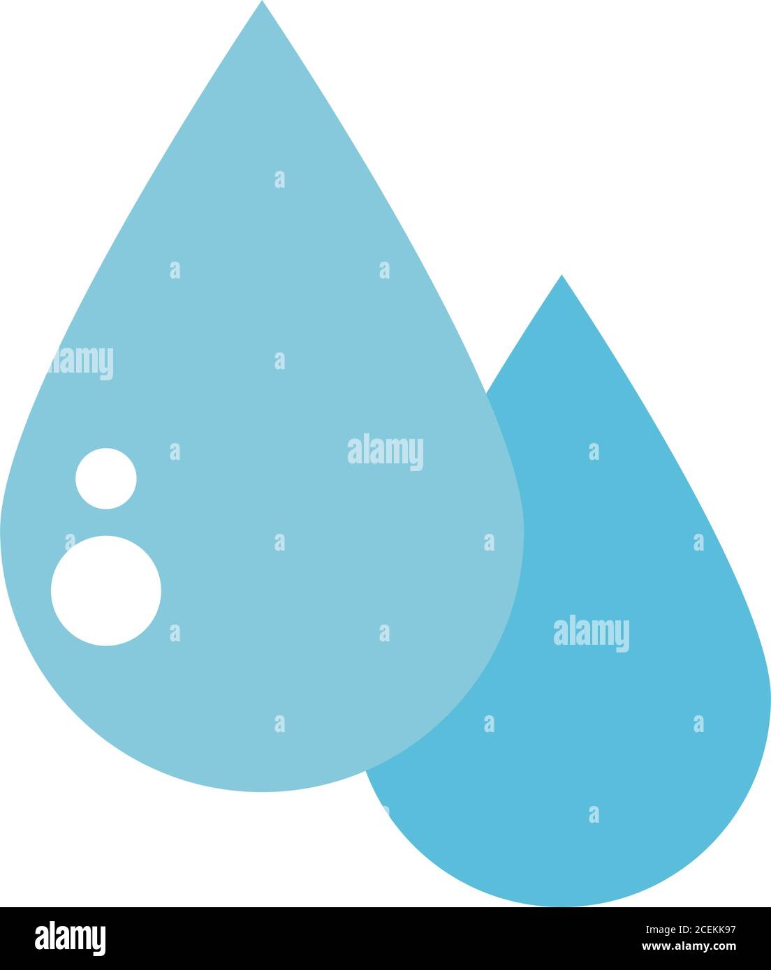 water drops icon over white background, flat style, vector illustration ...
