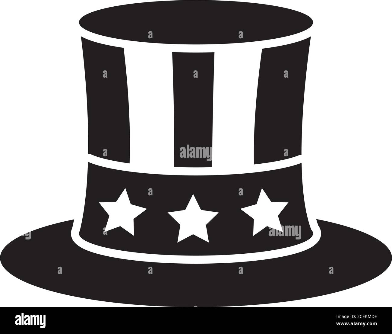 Top Hat With Usa Flag Design Over White Background Silhouette Style Vector Illustration Stock Vector Image Art Alamy Top Hat With Usa Flag Design Over White Background Silhouette Style Vector Illustration Stock Vector Image Art Alamy