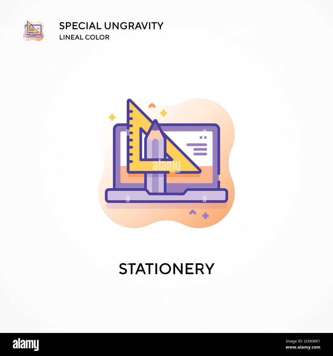 Stationery special ungravity lineal color icon. Modern vector ...