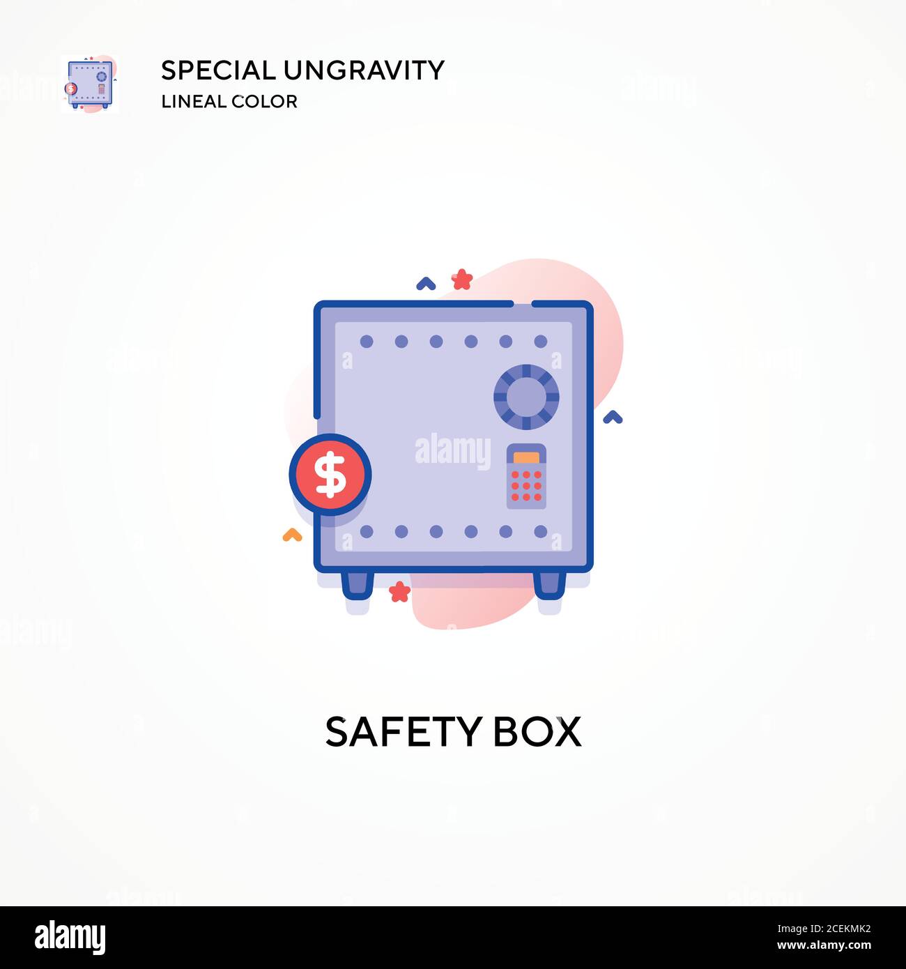 Safety box special ungravity lineal color icon. Modern vector ...