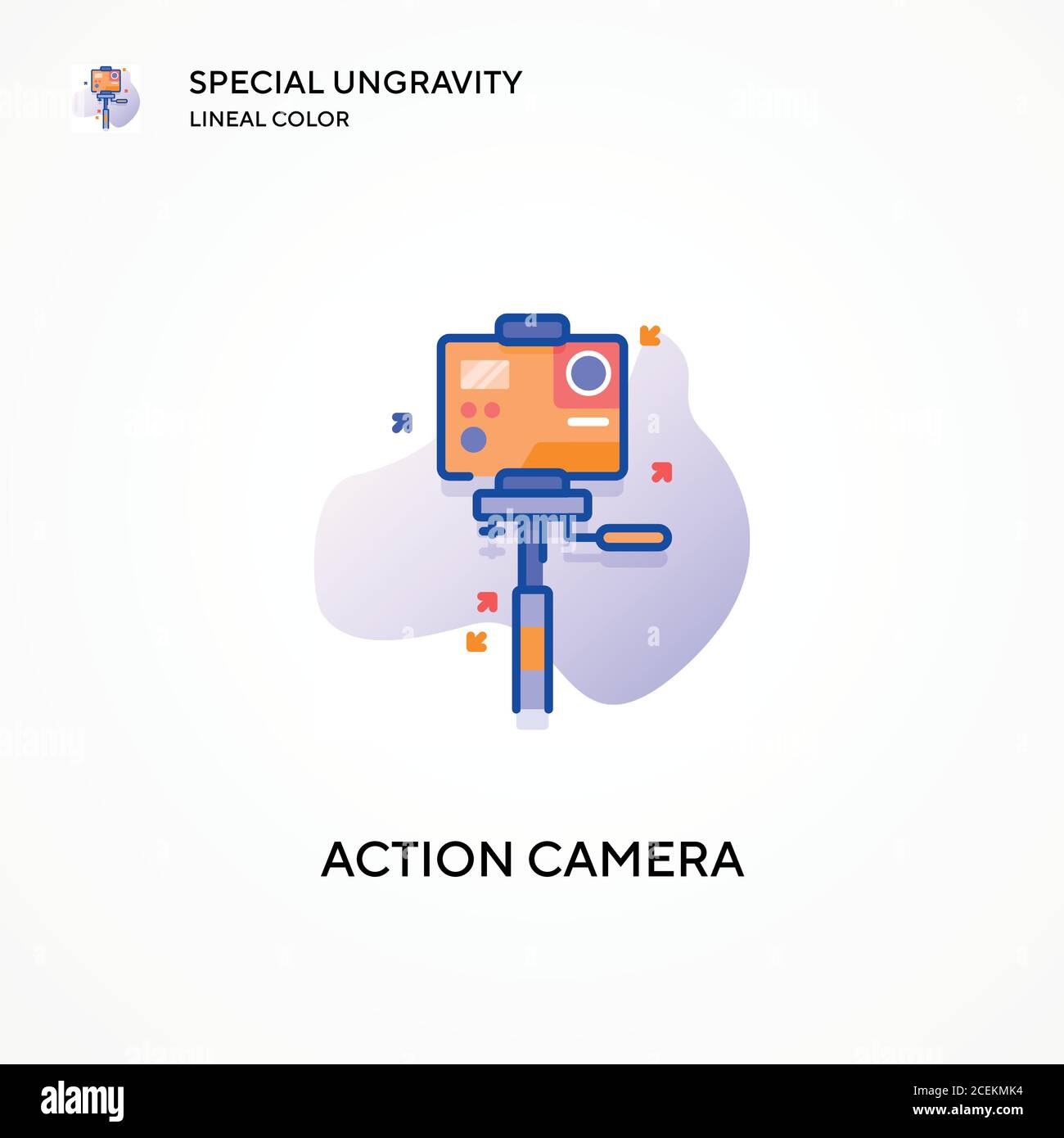 Action camera special ungravity lineal color icon. Modern vector ...