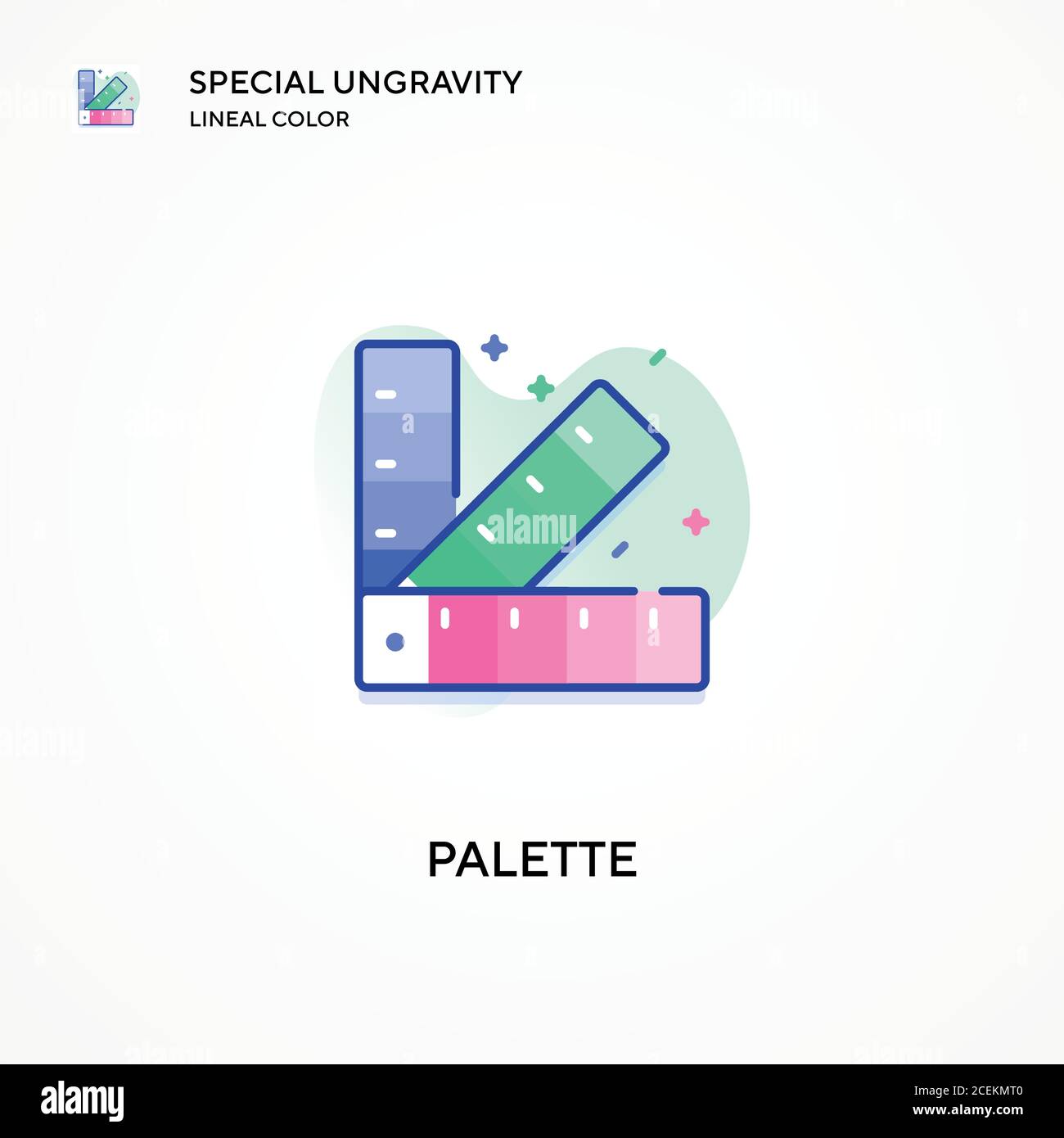 Palette special ungravity lineal color icon. Modern vector illustration ...