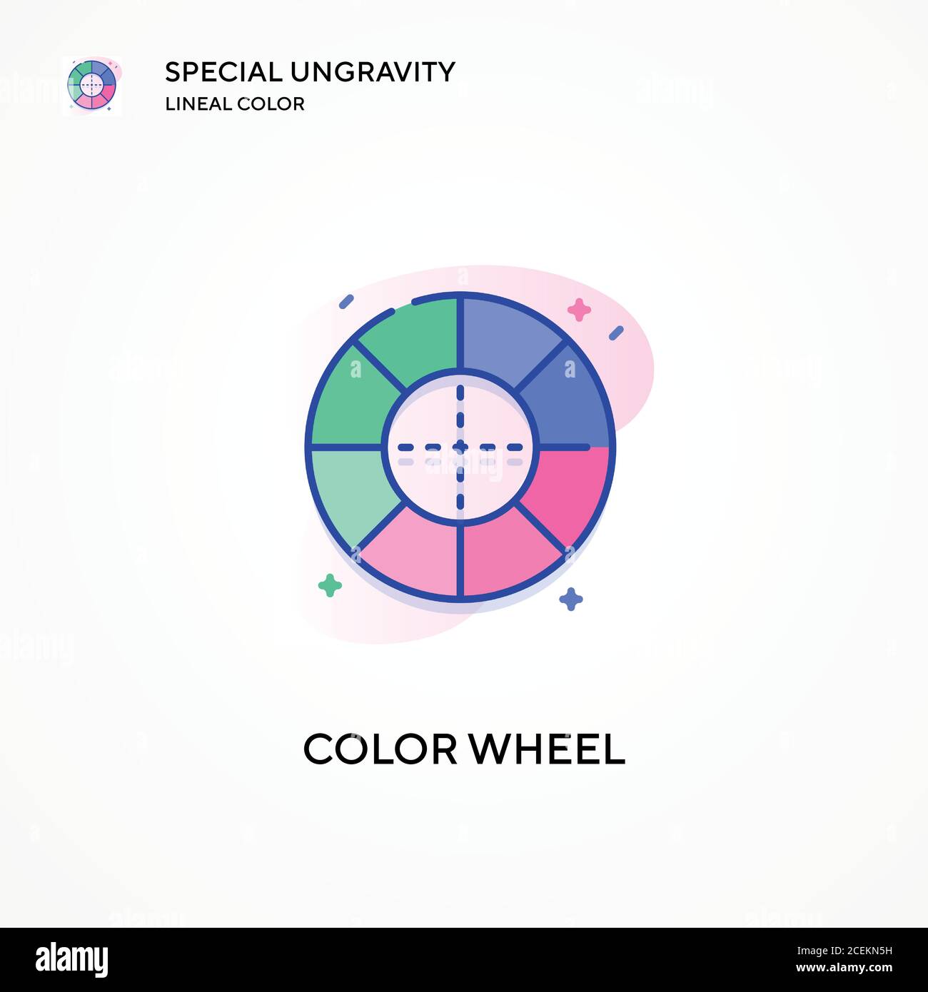 Color wheel special ungravity lineal color icon. Modern vector ...