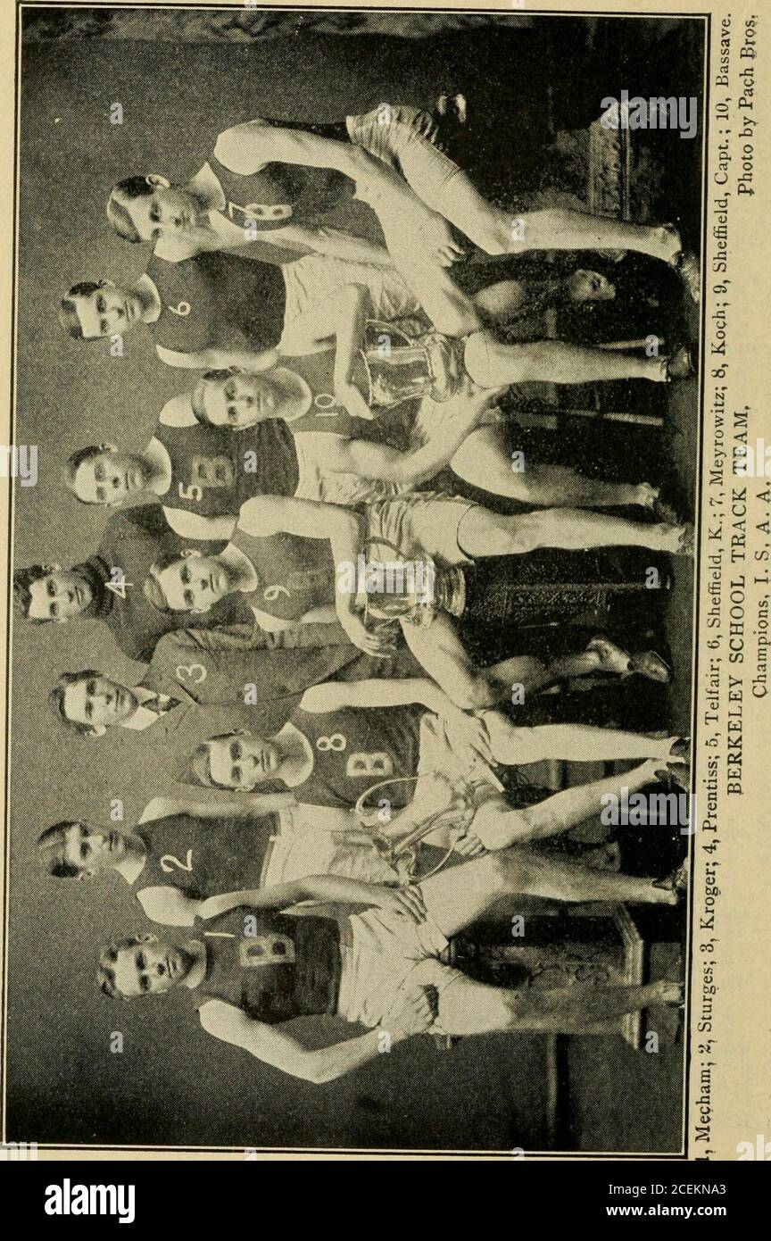 . Spalding's official athletic almanac. ; Jayne,Morgan Park, fourth. Second heat—54 3-5s., Comstock, Hyde ParkH.S., won; J. Hoard, Yankton H.S., South Dakota, second; W. Packard,Oak Park, third; G. B. Mackey, English H.S., fourth. Throwing hammer—161ft. 10 7-8in., Williamson, East Division H.S., Mil-waukee, won; Evvard, Pontiac H.S., 161ft. 2 l-4in., second; H. Vogel-singer, Pontiac H.S., 137ft. lin., third; B. Divine, Evansville H.S., 136ft.2in., fourth. Running broad jump—20ft. 11 l-8in., French, Lewis Institute, won; Tallman,East Side H.S., Milwaukee, 20ft. 9 l-2in., second; Widmire, Virgin Stock Photo