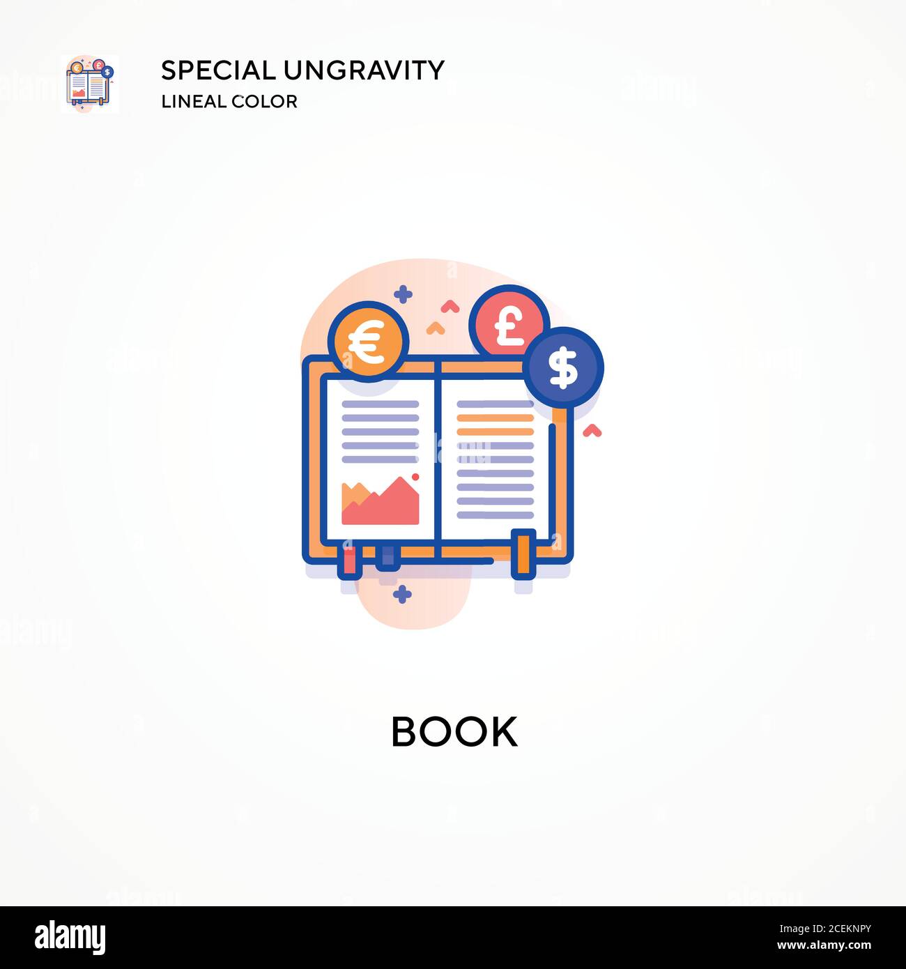 Book special ungravity lineal color icon. Modern vector illustration ...