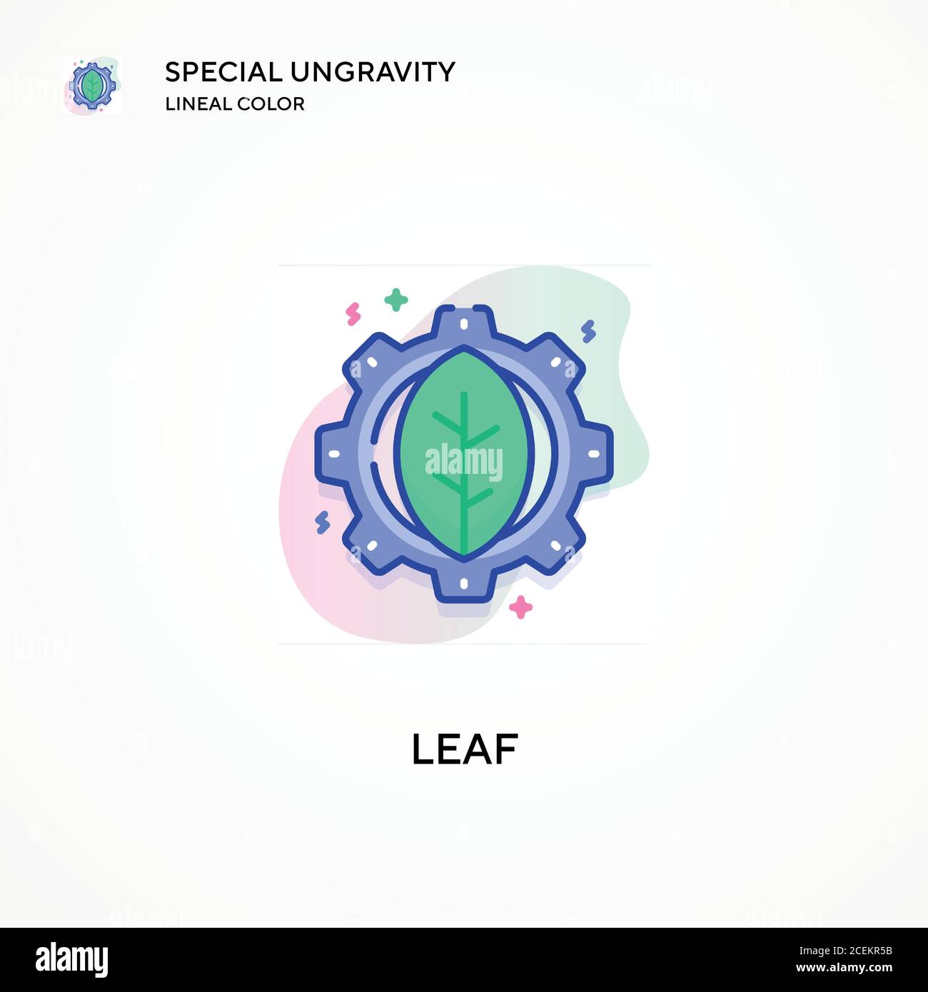 Leaf special ungravity lineal color icon. Modern vector illustration ...