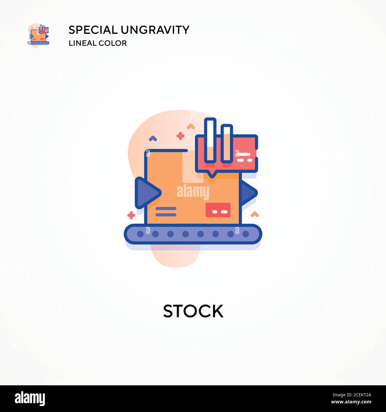Stock special ungravity lineal color icon. Modern vector illustration ...