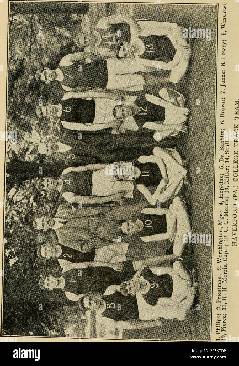 . Spalding's official athletic almanac. Wells, Amherst, 4m. 29 4-5s.; 1890, C. O. Wells, Amherst,4m. 35 2-5s.; 1891, F. F. Carr, Harvard, 4m. 34 2-5s.; 1892, G. Lowell,Harvard, 4m. 33 2-5s.; 1893, G. O. Jarvis, Wesleyan, 4m. 34 3-5s.; 1894,G. 0. Jarvis, Wesleyan, 4m. 26 4-5s.; 1895, G. W. Orton, Pennsylvania,4m. 23 2-5S.; 1896, G. O. Jarvis, Wesleyan, 4m. 28 4-5s.; 1897, G. W.Orton, Pennsylvania, 4m. 25s.; 1898, J. F. Cregan, Princeton, 4m. 23 3-5s.;1899, J. F. Cregan, Princeton, 4m. 25 l-5s.; 1900, J. F. Cregan, Princeton,4m. 24 2-5S.; 1901, H. B. Clark, Harvard, 4m. 31 l-5s.; 1902, R. E. Wil Stock Photo