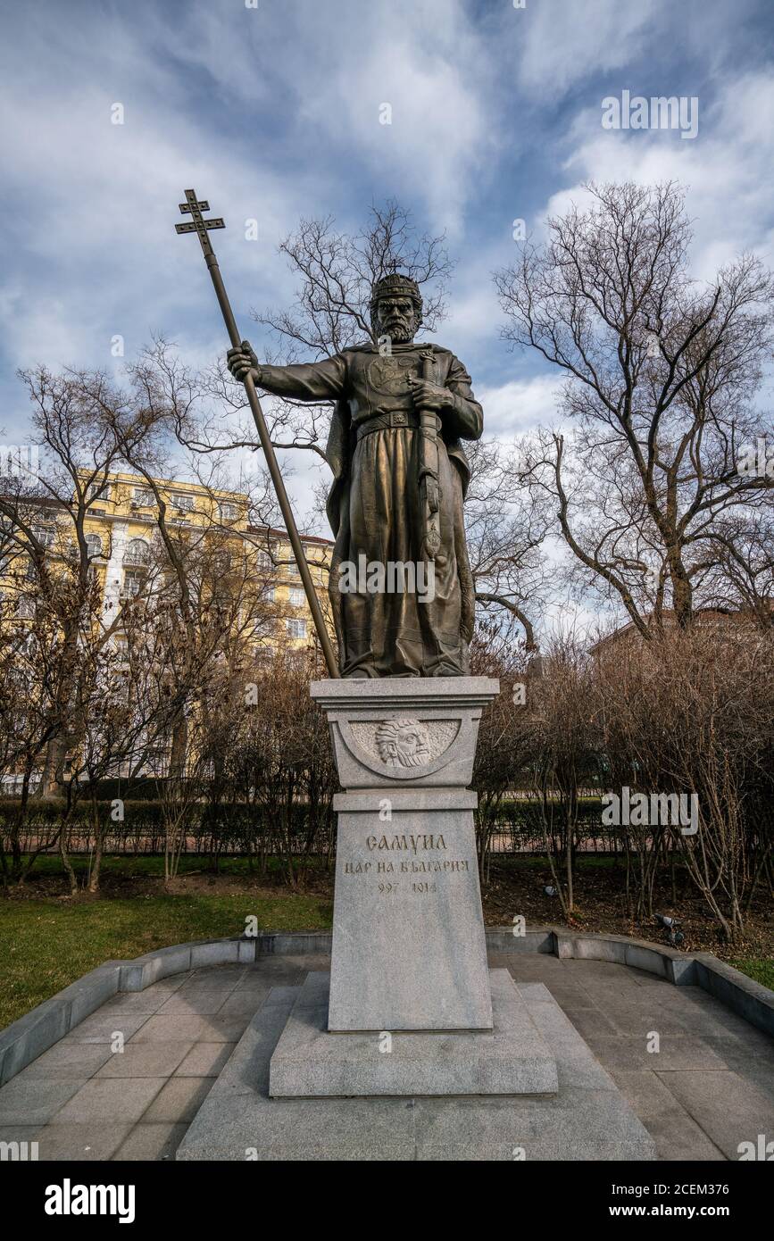 Statue of King Samuel in Sofia, Bulgaria Stock Photo Alamy