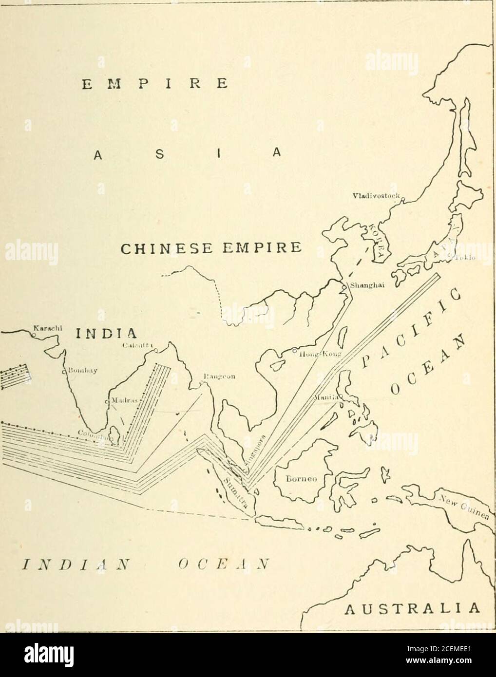 Seaways of the empire; notes on the geography of transport. ports of the  United Kingdom, with cargoor in ballast, for the Red Sea, the Indian Ocean,  and theFar East. The ships