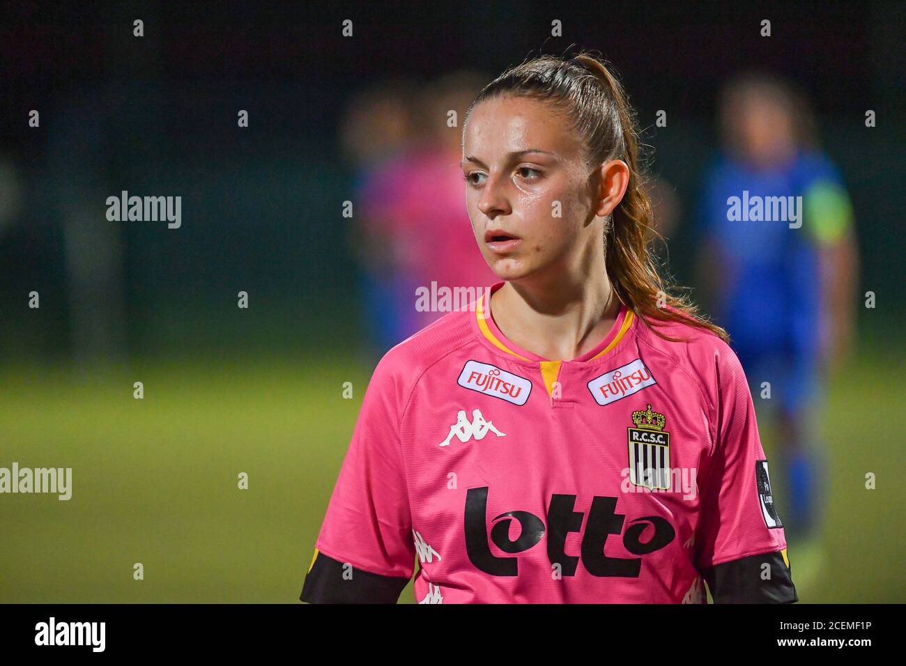 Charleroi S Defender Chrystal Lermusiaux 2 Pictured During A Female Soccer Game Between Krc Genk Ladies And Sporting Charleroi On The First Matchday Of The 21 Season Of Belgian Women S Superleague