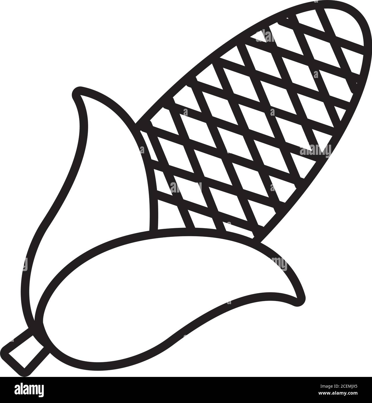 corn icon over white background, line style, vector illustration Stock ...