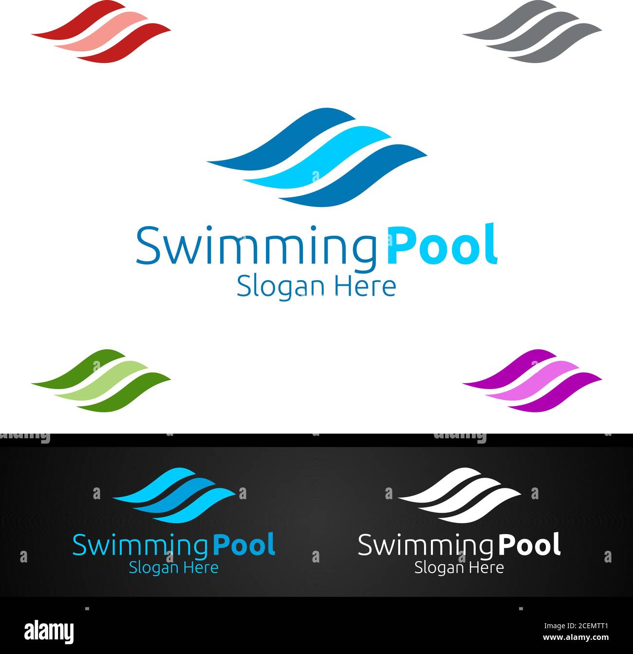 Swimming Pool Service Logo with Cleaning Pool and Maintenance Concept ...