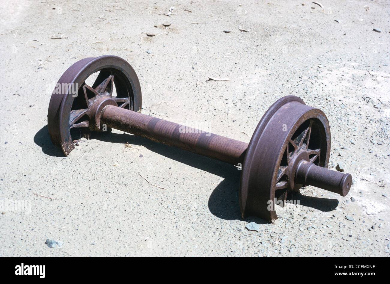 Saudi Arabia April 1974 Abandoned Turkish Railroad Car Wheels From 