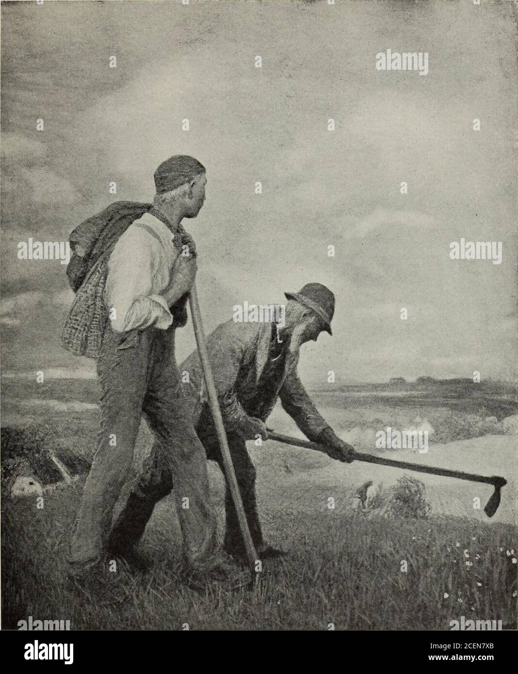 International an Illustrated Magazine of Fine and Applied Art. THE LITTLE FAUNBY CHARLES SIMS, A.R.A.. THE BOY AND THE MANBY GEORGE CLAUSEN, R.A Stock Photo - Alamy