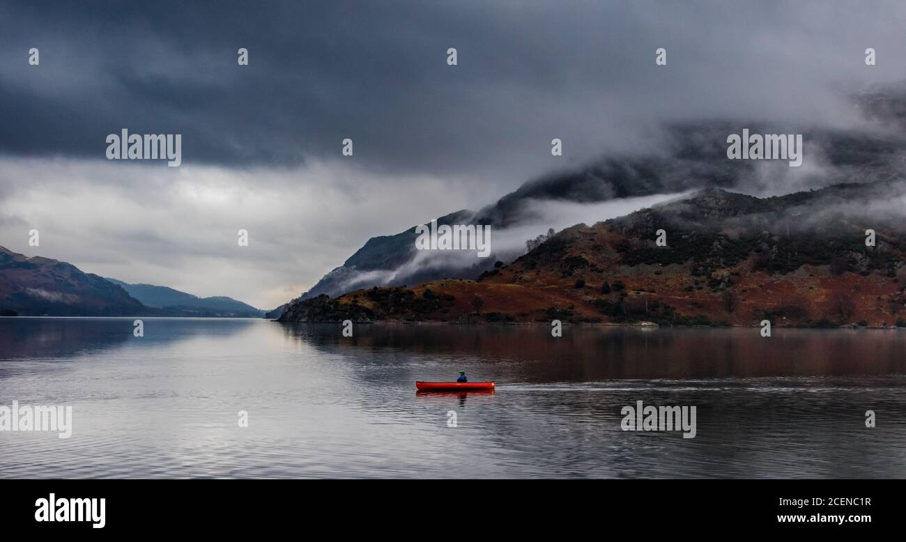 Lake District landscape, forest, lake, mountains, fells Stock Photo - Alamy